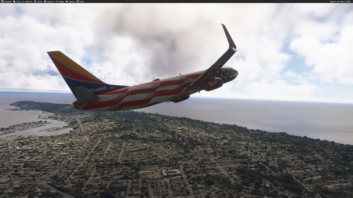 Aircraft in night flight